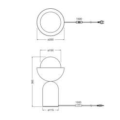 OSRAM bordlampe Decor Bowl, sort, stål, E14