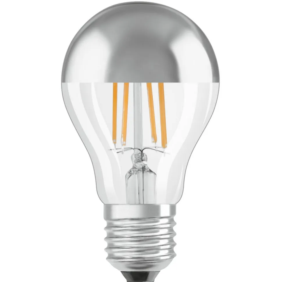 OSRAM E27 Mirror LED-pære sølv 4 W 2.700K