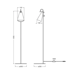 OSRAM gulvlampe Decor Bell, sort, stål, E27, H 120 cm