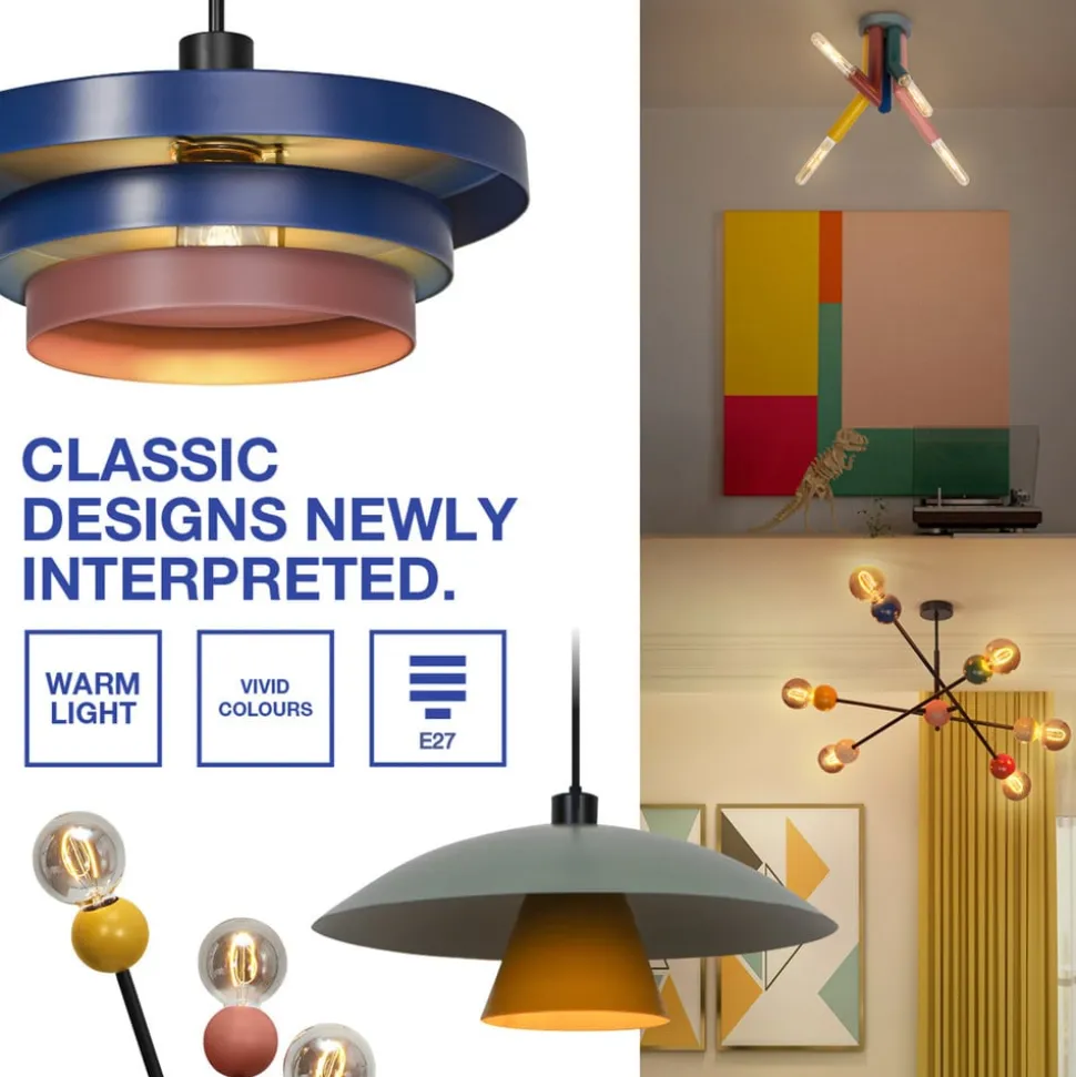 OSRAM gulvlampe Decor Bubble, farverig, 3 lyskilder, stål, E27