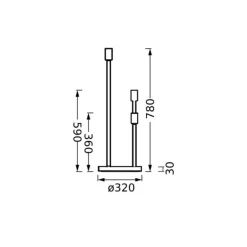 OSRAM gulvlampe DECOR STICK, beige, højde 78 cm, 3 lyskilder