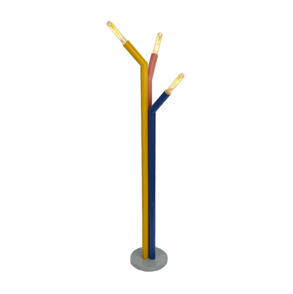 OSRAM gulvlampe Decor Straw, 3 lyskilder, farvet, stål, E27