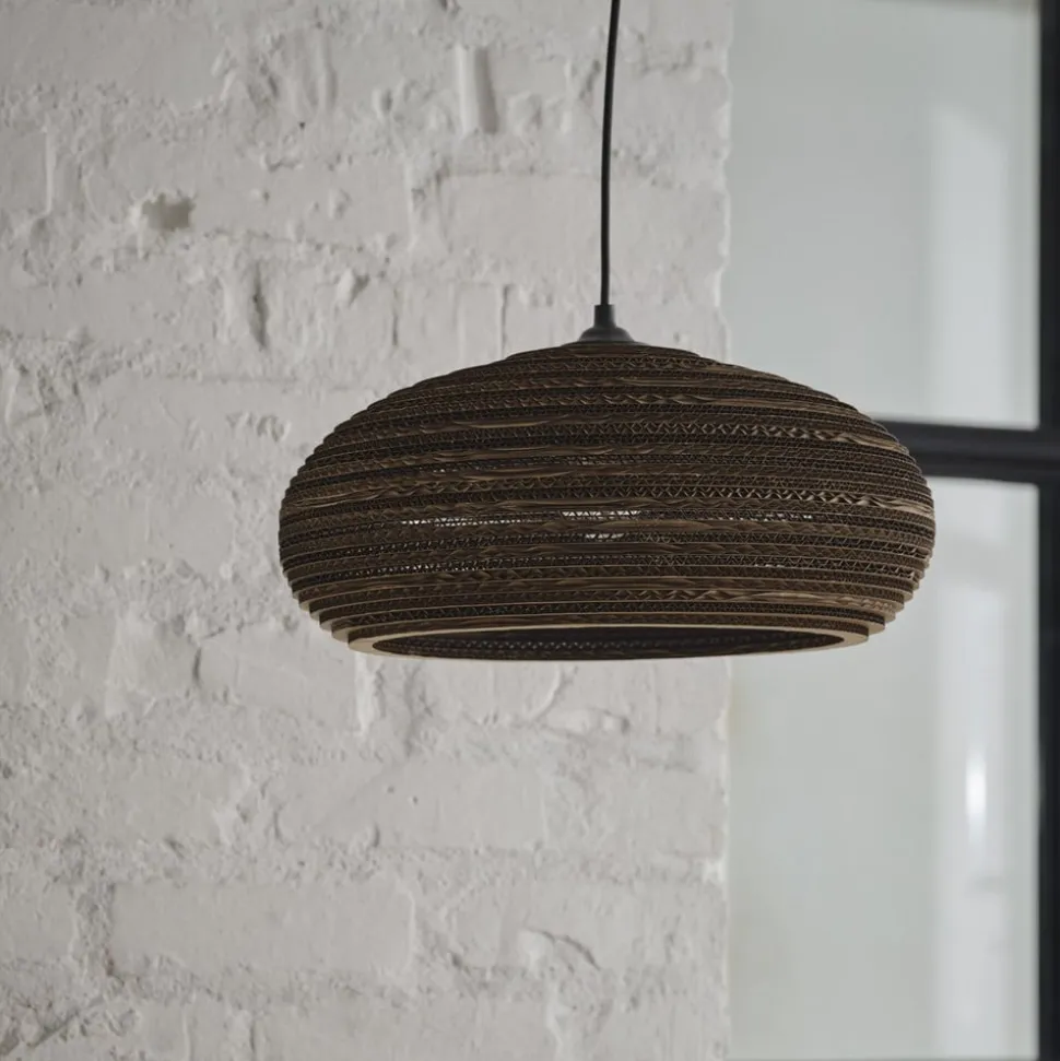 OSRAM hængelampe DROP, brun, Ø 40 cm, bølgepap, E27