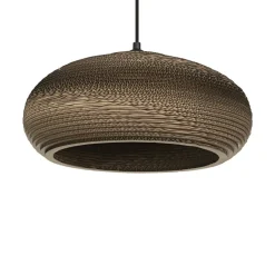 OSRAM hængelampe DROP, brun, Ø 40 cm, bølgepap, E27