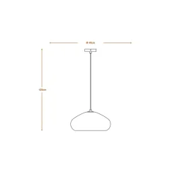 OSRAM hængelampe DROP, brun, Ø 40 cm, bølgepap, E27