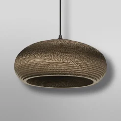 OSRAM hængelampe DROP, brun, Ø 40 cm, bølgepap, E27