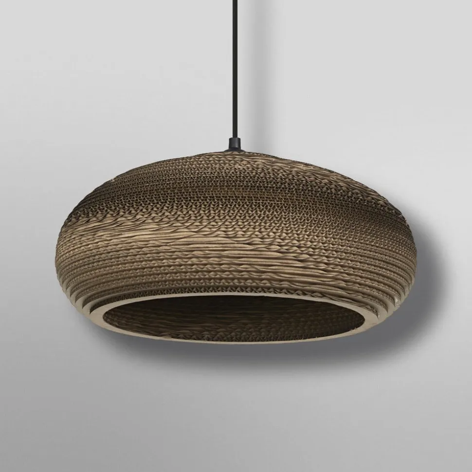 OSRAM hængelampe DROP, brun, Ø 40 cm, bølgepap, E27