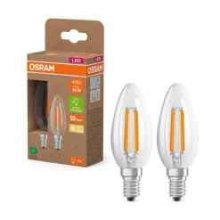 OSRAM LED Candle Filament E14 2,2W 2700K 470lm 2-pak