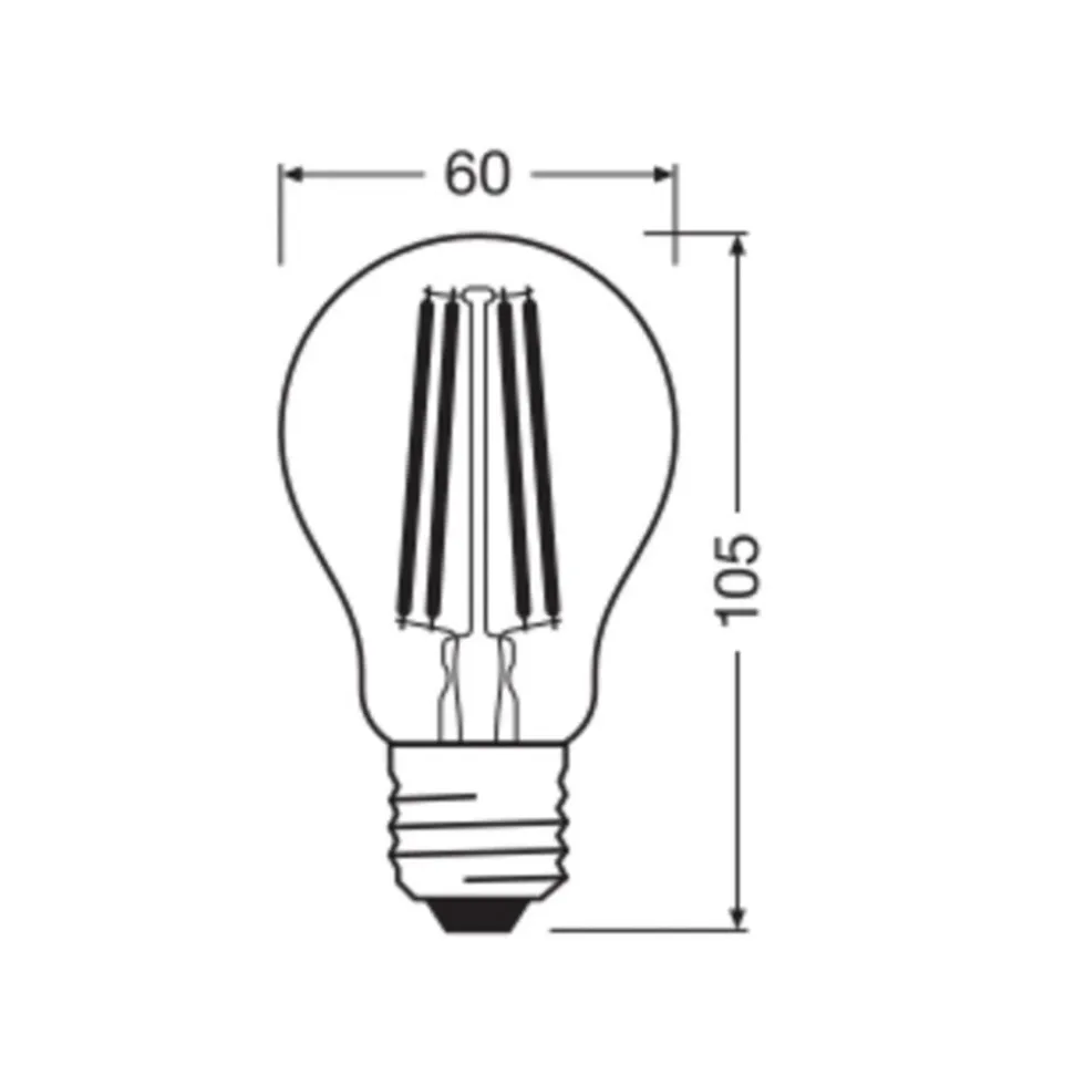 OSRAM LED Classic, glødetråd, E27, 2,2 W, 470 lm, 4.000 K