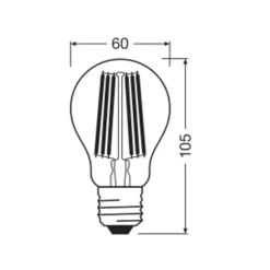 OSRAM LED Classic, glødetråd, E27, 7,2 W, 1.521 lm, 4.000 K