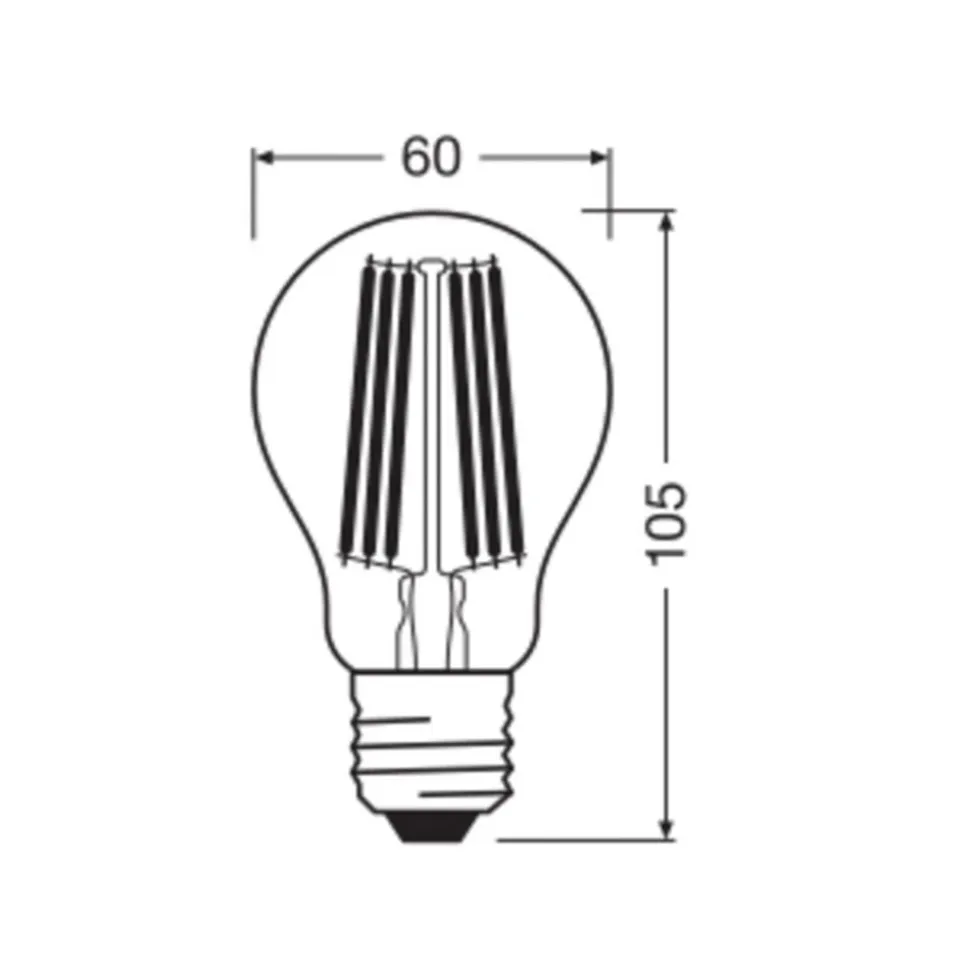 OSRAM LED Classic, glødetråd, E27, 7,2 W, 1.521 lm, 4.000 K