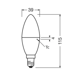 OSRAM LED Classic Star, stearinlys, mat, E14, 7,5 W, 4.000 K