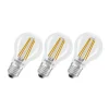 OSRAM LED glødepære Filament E27 3,8W 827 energiklasse A 3-pak