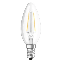 OSRAM LED kertepære E14 2,8W 827 dæmpbar klar