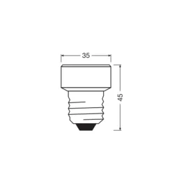 OSRAM LED Star Flat E27 3,5W 4.000K dæmpbar udskiftelig ring