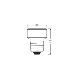 OSRAM LED Star Flat E27 3,5W 2.700K dæmpbar udskiftelig ring