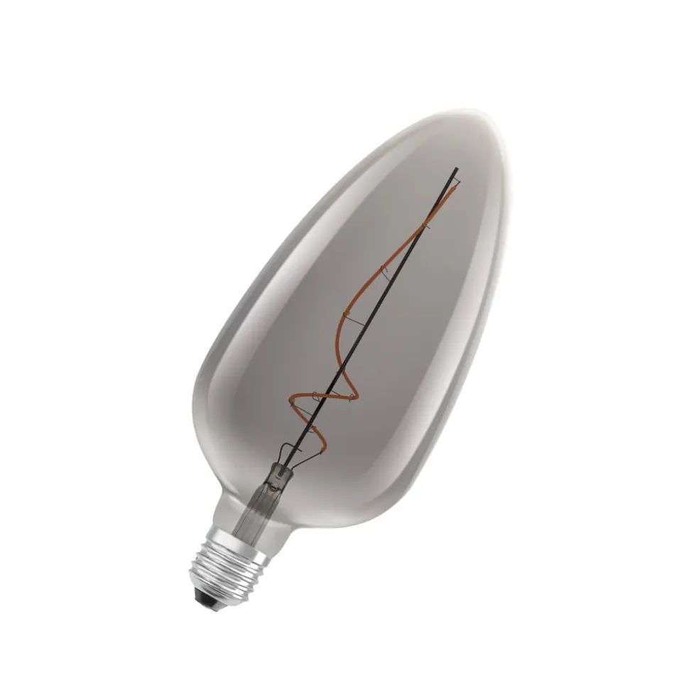 OSRAM LED Vintage 1906, C125, glødetråd, grå, E27, 4 W, 818