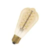 OSRAM LED Vintage 1906 Edison, guld, E27, 7 W, 2.200 K, dim.