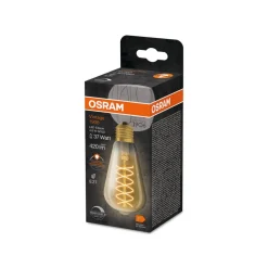 OSRAM LED Vintage 1906 Edison, guld, E27, 4,8 W, 822, dim.