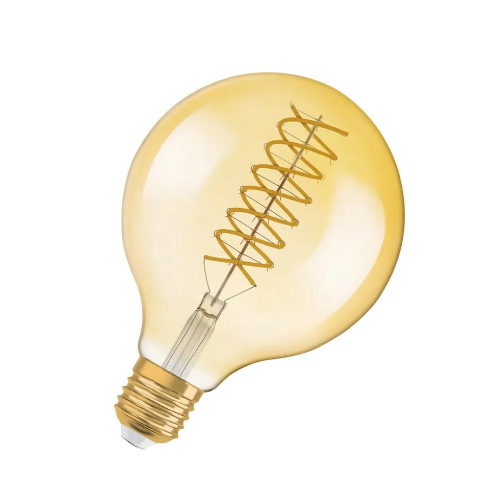 OSRAM LED Vintage 1906, G125, E27, 8,4 W, guld, 824, dim.
