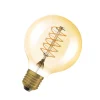 OSRAM LED Vintage 1906, G80, E27, 4,8 W, guld, 2.200 K, dim.