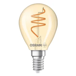 OSRAM LED Vintage E14 4,9W 922 dråbeformet spiraltråd guld