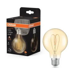 OSRAM LED Vintage G80 E27 4,9W 922 Heart Filament guld dæmpbar