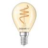 OSRAM LED Vintage P40 E14 4,9W 922 Spiral Filament gold dæmpbar