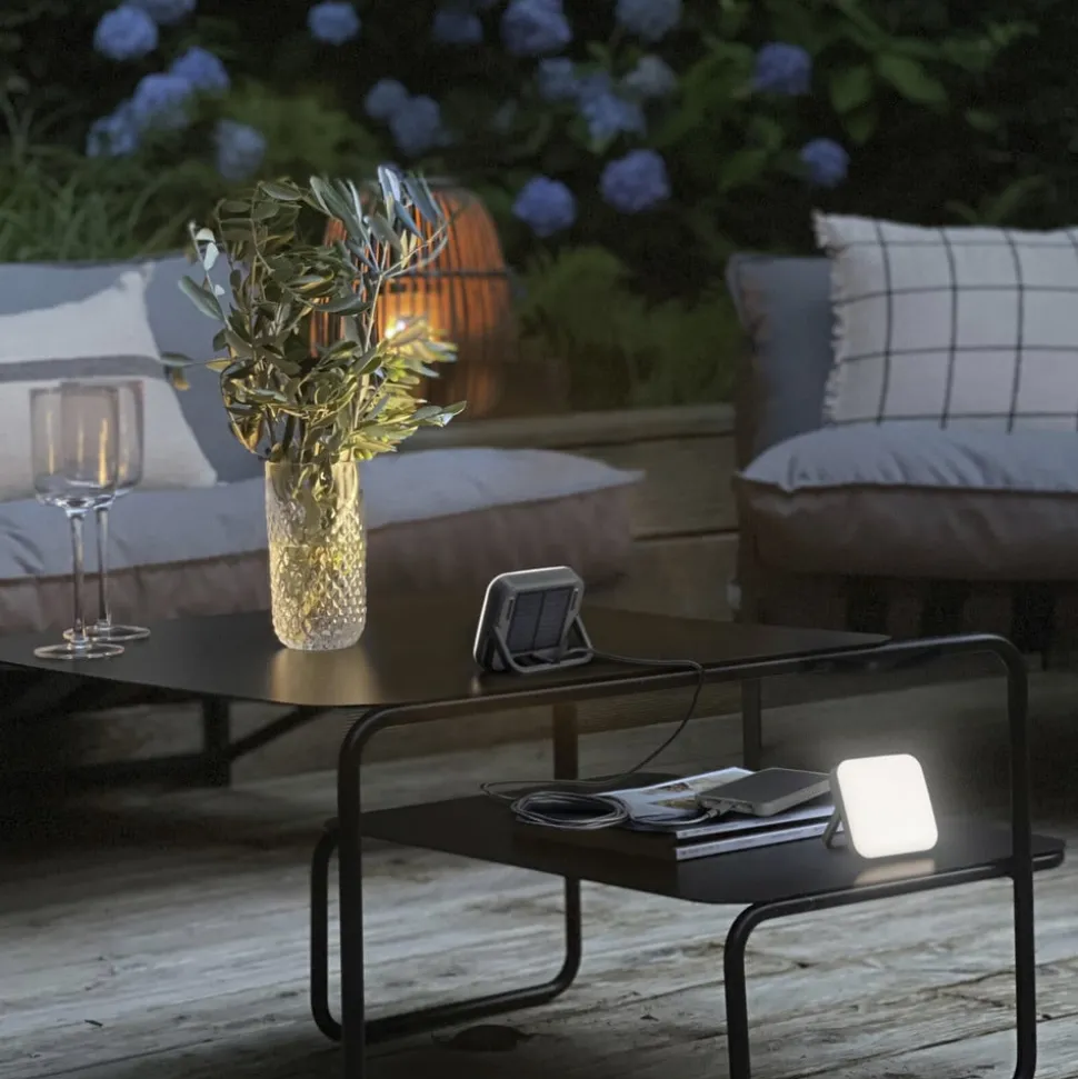 OSRAM LED-batteridrevet udendørslampe NIGHTLUX SOLAR grå dæmpbar USB-port