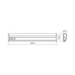 OSRAM LED-batteridrevet underskabslampe LINEAR MOBILE, 20 cm sensor USB