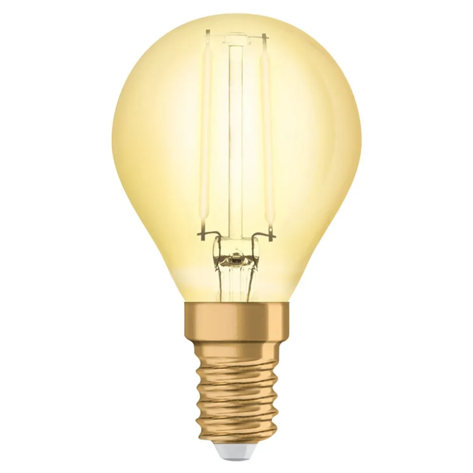 OSRAM LED-dråbe E14 4W Vintage Classic P guld