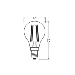 OSRAM LED-filamentpære dråbe E14 1,2W filament 4000K 255lm