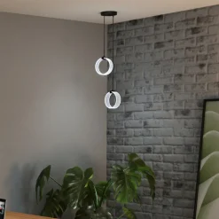 OSRAM LED-hængelampe Decor Circle, 2 lyskilder, CCT, sort