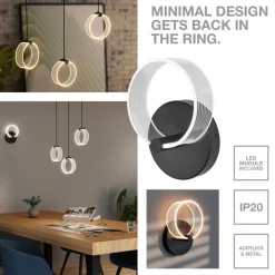 OSRAM LED-hængelampe Decor Circle, 2 lyskilder, CCT, sort