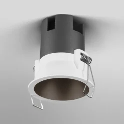 OSRAM LED-indbygningsspot TWIST, hvid/sort, 830, Ø 7 cm metal