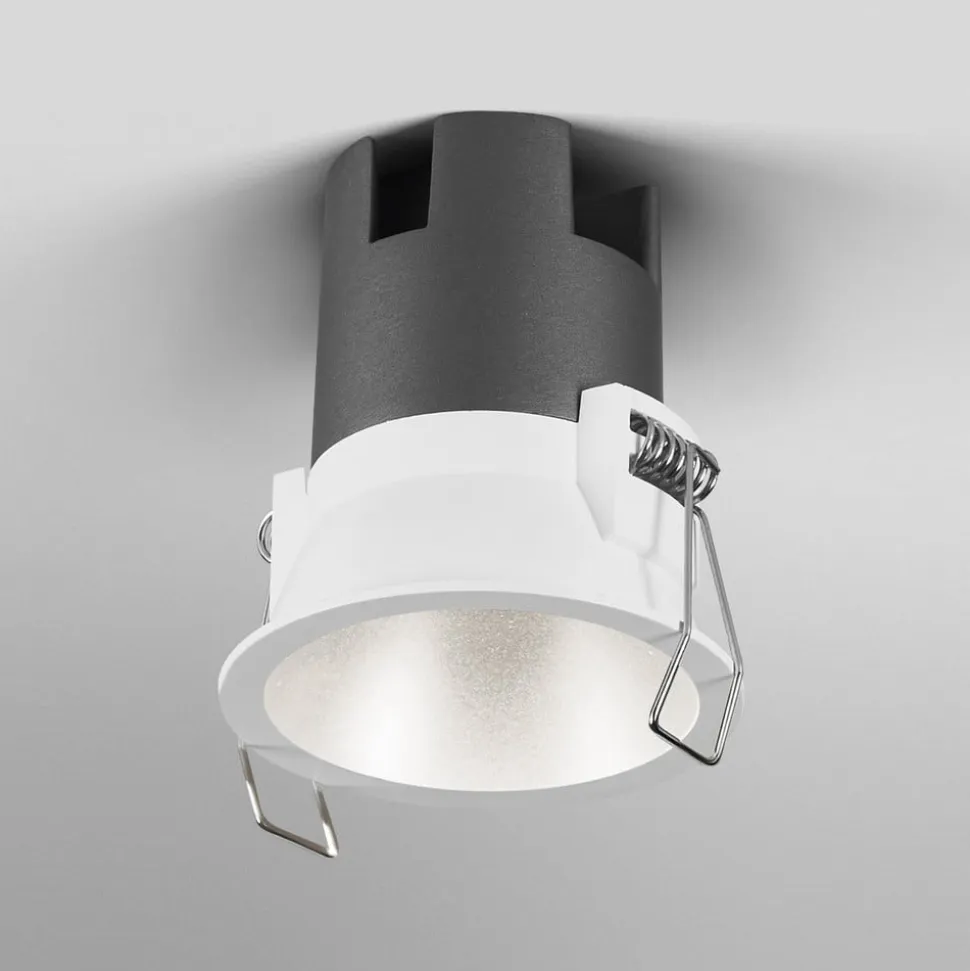 OSRAM LED-indbygningsspot TWIST, hvid/sølv, 840, Ø 7 cm, metal