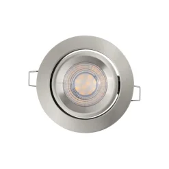 OSRAM LED-indbygningsspot, 3-pak, nikkel, Ø 9 cm, metal 827 dæmpbar