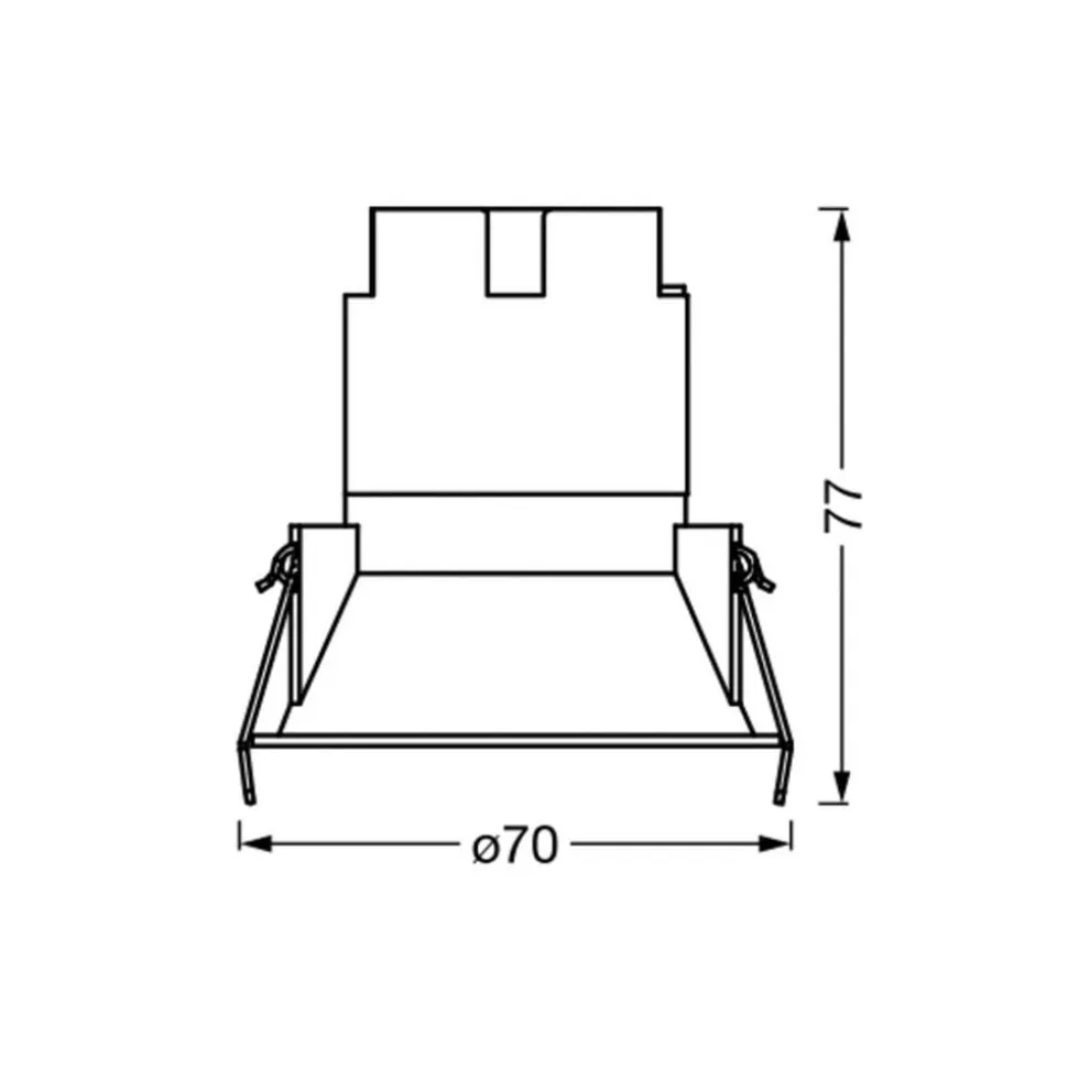 OSRAM LED-indbygningsspot TWIST, hvid/sort, 840, Ø 7 cm metal