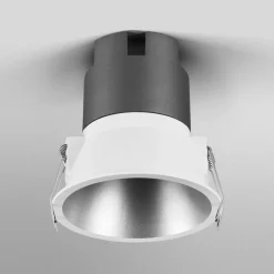 OSRAM LED-indbygningsspot TWIST, hvid/sølv, 830 Ø 9,3 cm metal
