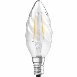 OSRAM LED-kertepære E14 2,5W 827, snoet