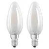 OSRAM LED-kertepære E14 4W varmhvid, sæt med 2 stk