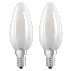 OSRAM LED-kertepære E14 4W varmhvid, sæt med 2 stk