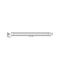 OSRAM LED-kontorhængelampe OFFICE LINE, længde 112 cm hvid afbryder