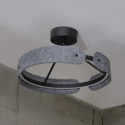 OSRAM LED-loftlampe Decor Curve Felt, grå, filt, 3.000 K