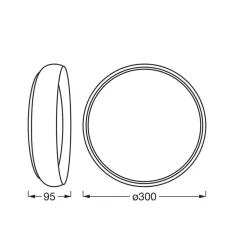 OSRAM LED-loftlampe ORBIS LIVIA, Ø 30 cm, grå, metal, dæmpbar
