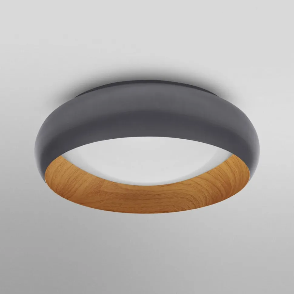 OSRAM LED-loftlampe ORBIS LIVIA, Ø 30 cm, grå, metal, dæmpbar