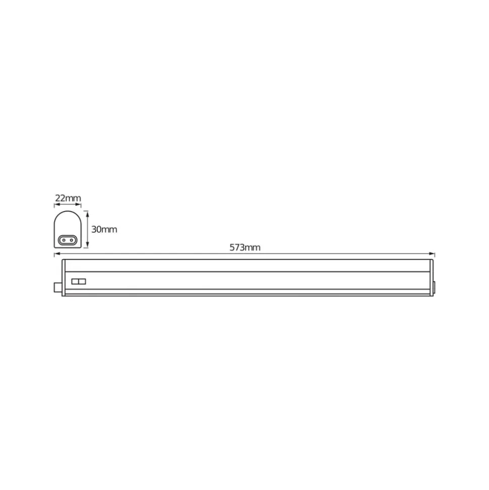 OSRAM LED-lysliste SWITCH BATTEN, 57 cm, 4.000 K, hvid