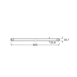 OSRAM LED-plantepære T8 6,6W rør Fluora 2,500K 60cm