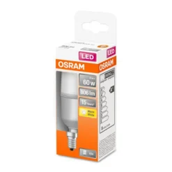 OSRAM LED-pære Classic Stick mat E14 8,5W 2.700K