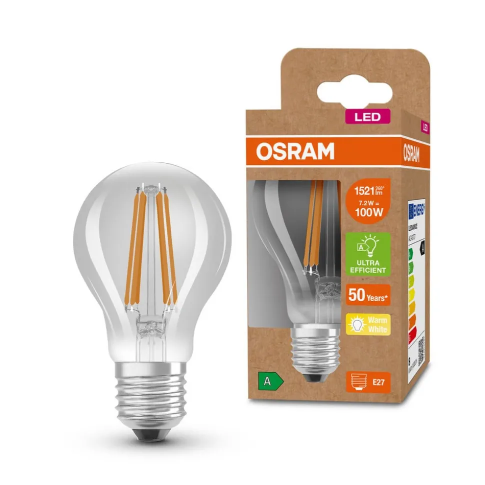 OSRAM LED-pære E27 A60 7,2 W 1.521lm 3.000 K klar